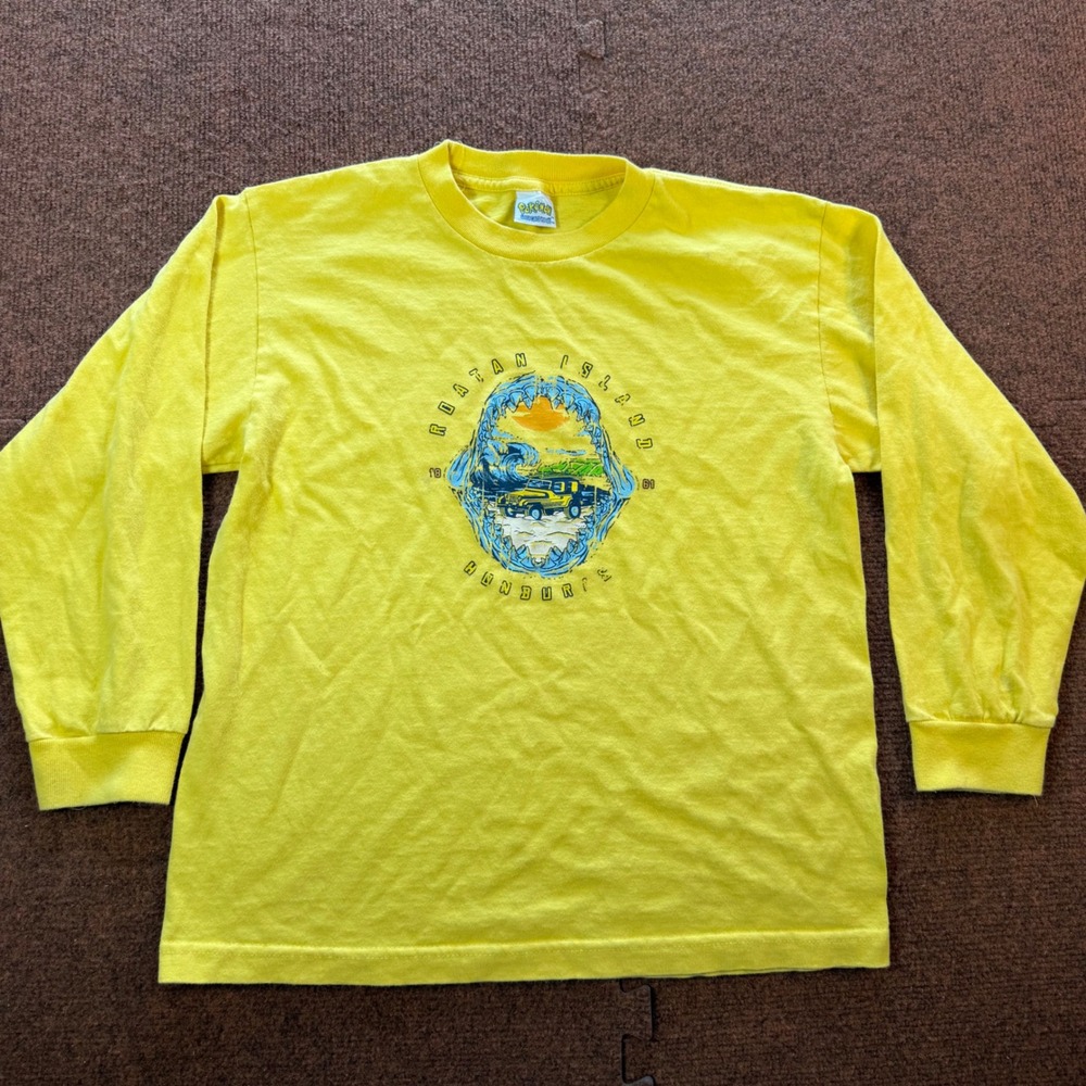Pokemon Roatan Island Honduras Long Sleeve T-Shirt Kids Yellow Graphic Tee